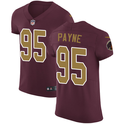 Nike Redskins #95 Da'Ron Payne Burgundy Red Alternate Men's Stitched NFL Vapor Untouchable Elite Jersey